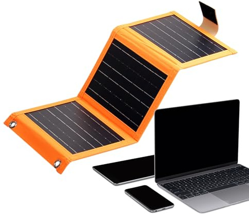 Caricabatterie Solare - Pannello di Ricarica Solare con Porta USB, Pannello di Generazione di Energia Fotovoltaica in Silicone | Caricabatterie Solare Pieghevole, Dispositivo di Ricarica Portatile per
