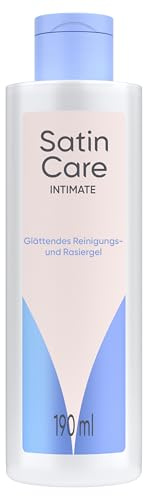 Satin Care Intimate Glättendes Reinigungs, 190ml | Rasiergel für Den Intimbereich, Rasierschaum für Damen mit Aloe Vera Und Sheabutter, von Dermatologen Empfohlen