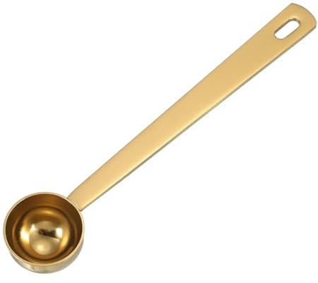 QUARKZMAN Cuchara Medidora 5ml Cuchara Larga De Mesa Cucharita Cuchara Para Café Molido Té Azúcar Cocina Horneado Dorado