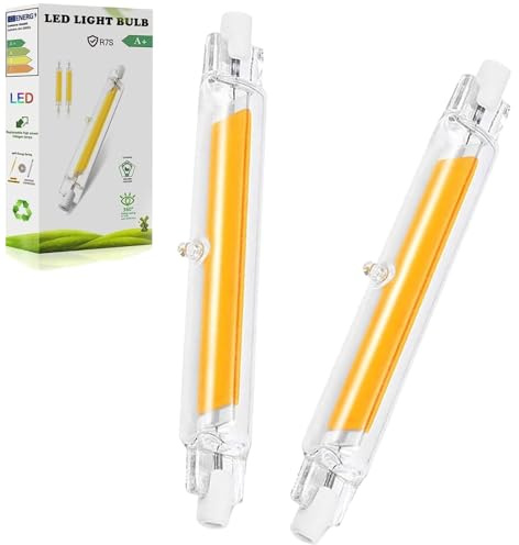 LVLIZHHO R7s LED 78mm Dimmbar 10W| halogenstab 78mm led Ersatz für 100W Halogen Leuchtmittel, Warmweiß 1000LM, Kein Flackern, 360°Abstrahlwinkel, AC 220-240V,2er Pack