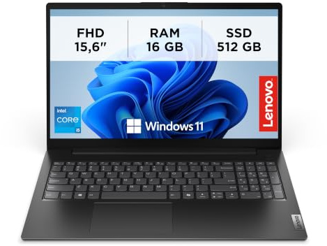 Lenovo V15 G5 IRL, Laptop professionale 15.6 Full HD – Nero Processore Intel Core i5 13ª Gen, RAM DDR5 16GB, SSD 512GB veloce, Windows 11 Home