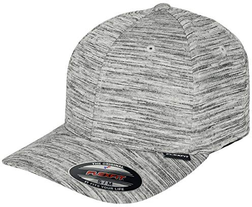 Flexfit Unisex ränder melange mössa, svart/h.grå, S/M