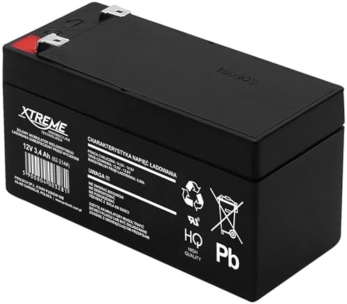 Xtreme 12V 3.4Ah AGM Gel Battery Deep Cycle Maintenance Free UPS Backup Power Unit