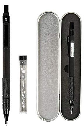 Shulaner Metallic Druckbleistift 0,5mm 2B Mechanische Bleistifte Druckbleistift Mechanical Pencil 0.5mm - Schwarz