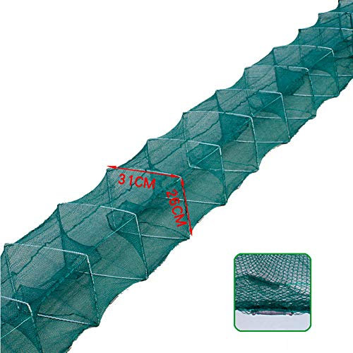 NACHEN fischernetz Köder fischreuse angelzubehör Faltbare Loach Shrimp (Blue, 10m)