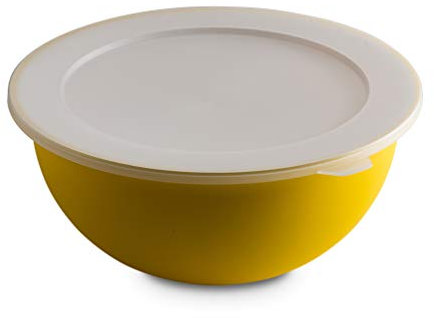 omada Design Schüssel (3,5 Liter) mit Deckel aus Polypropylen und Integrierten Antimikrobiellen Mitteln eliminiert Bakterien und Pilze, Sanaliving