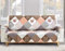 Floral Furniture Protector with Non-Slip particles,Patchwork Sofa Cover Slipcover with Strap Seat for Pets Kids,Soft Microfiber Sofa Protector with Strap Seat,3 Seater (sitting area 167cm)