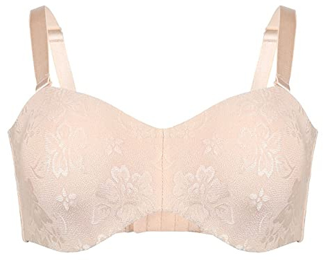 Ayigedu Women's Strapless Minimizer Multiway for Large Bust Underwire Unlined Plus Size Bra 36-DD Beige