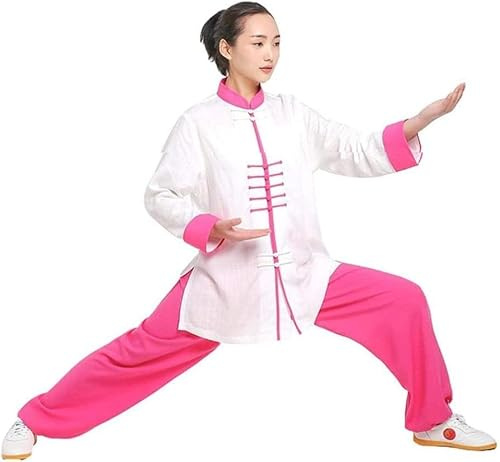 Tai Chi Uniform, Martial Arts Kung Fu Uniform Tai Chi Clothing Women,men Tai Chi Clothing Uniform Linen Long Sleeve Tai Chi Taekwondo Yoga Suit Wing Chun Zen Meditation Kung Fu Tai Chi Suit ( Color :
