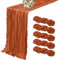 5er-Pack Käsetuch-Tischläufer, Terrakotta-Tischläufer, 90 x 300 cm, Tischläufer, rustikale Gaze-Tischläufer für Hochzeit, Tischdekoration, Hochzeitsbogen, Party-Dekoration