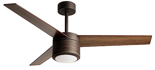 reiga Deckenventilator mit Lichtern und Fernbedienung 132cm, 3 Walnussbraune Blätter, Timer, Sommer-Winterbetrieb, Smart Alexa für Schlafzimmer und Wohnzimmer