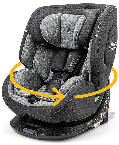 Osann One360 i-Size, 360 Grad drehbarer Kindersitz 40-150 cm, Reboarder mit Isofix, mitwachsender Kinderautositz - Universe Grey