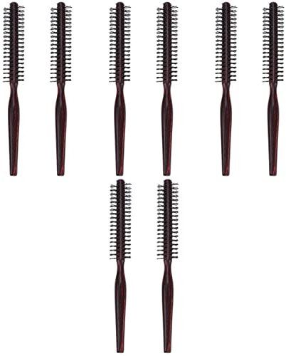 minkissy 8stücke Holzgriff Lockenbürste Professioneller Friseur-rollkamm Für Sanftes Styling Und Voluminöse Locken Für Friseursalons Und Zuhause