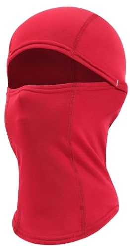 Beehow Kids Balaclava Winter Fleece Ski Mask for Boys Girls Cold Weather Outdoor Sports (Red)