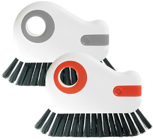 NHQZ 2 Pezzi Multifunzionale Fessure Spazzola Scanalature Finestre Multifunzionale Finestre Pulizia Persiane Strumento di Pulizia per Porte Finestre e Spazi Vuoti Spazzola