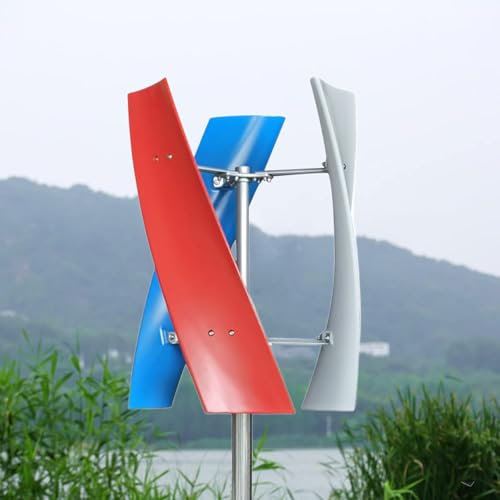 Wind Turbine Generator 400W 12V 24V with 3 Blades 3 Phase Wind Generator Power Vertical Wind Turbine with Controller Kit for Hybrid Wind Solar Setup,A-24V