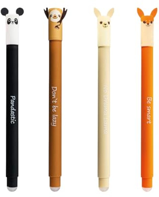 Eberhard Faber Animal Erase radierbare Gelstifte Set: Lama, Panda, Fuchs, Faultier