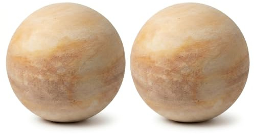 Teramico Massive Terracotta Gartenkugeln (2 x 12cm) | Massive, handgefertigte und absolut frostfeste Terracotta Deko-Kugeln, ideal für Deinen Garten und Deine Terrasse.