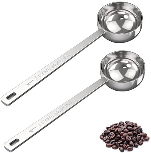 2 cucchiaini da caffè, cucchiaio da caffè, cucchiaio dosatore da 30 g, cucchiaio dosatore per caffè macinato, tè sfuso, latte brewin e polvere (30 ml)