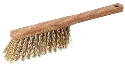 Balayette en laiton, bois huilé, laiton, 4 rangées,