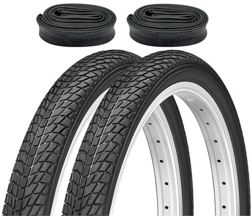 2er Set Fahrradreifen 16x2,125 Zoll 57-305 mit Autoventil Schläuchen AV