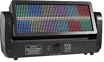 Éclairage de scène, 400W RGB 3in1 LED lumière stroboscopique contrôlée par 8 segments stroboscopique DJ Disco lumière fond effet décoratif éclairage(400W moving strobe)