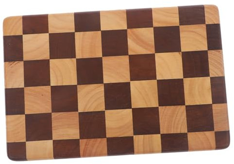 Mobestech Tagliere Bordi e Superfici Lisce a Doppia Faccia in Legno di Acacia Motivo a Scacchiera Design Multiuso per Verdure e Frutta in Cucina