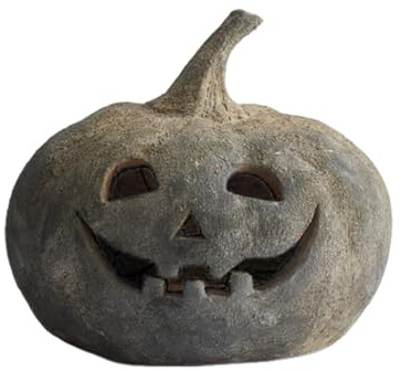 Lanterna ornamentale in terracotta a forma di zucca autunnale, fatta a mano, lanterna Jack O' per interni ed esterni, graziosa decorazione per Halloween, decorazione per Halloween, decorazione per