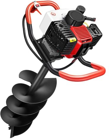 4 Stroke Petrol Post Hole Digger Gas Powered Earth Auger for Fencing Gardening and Landscaping with Multiple Auger Bits