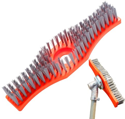 Strumento di pulizia per tosaerba, pulitore robusto ad uso intensivo, spazzola per decespugliatore, per terrazza giardino, cortile, pavimento esterno interno, piastrelle e guarnizione