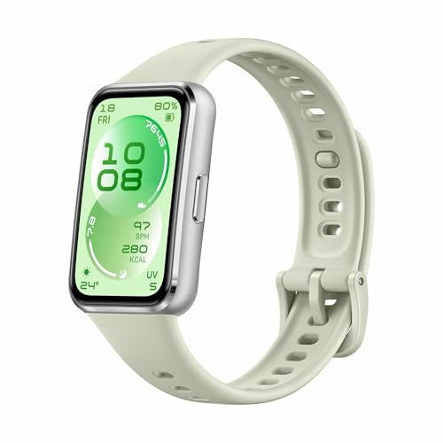 HUAWEI Band 11 Aluminium Fitness Tracker, Sleep Monitor, Green | A-Fib Detection, 5 ATM Waterproof, 14-Day Battery, Step Counter, Pedometer, Fitness Band, Smart Band, Android & iOS