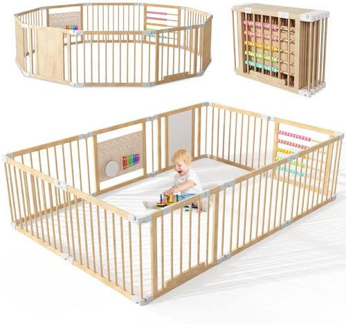 Laufstall Baby Holz 240x160x61cm, Faltbar, für Babys & Kleinkinder-10 Stück