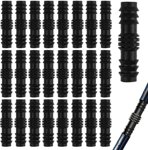 25 Piezas Conectores Rectos de Manguera de Riego,Accesorios de Riego Goteo Duraderos,Conectores de Púas de Plástico para Sistemas de Riego Automático,Huertos,Jardines,Césped y Nebulización