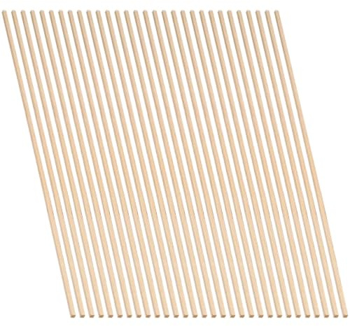 Balsaholzstäbe 30cm, 40 Stück, Unbehandelte Holzleisten für Bastelarbeiten | Naturholz mit Maserung, Leicht zu Schneiden, zu Schleifen und Schnitzen, für Innenraumdeko und Modellbau