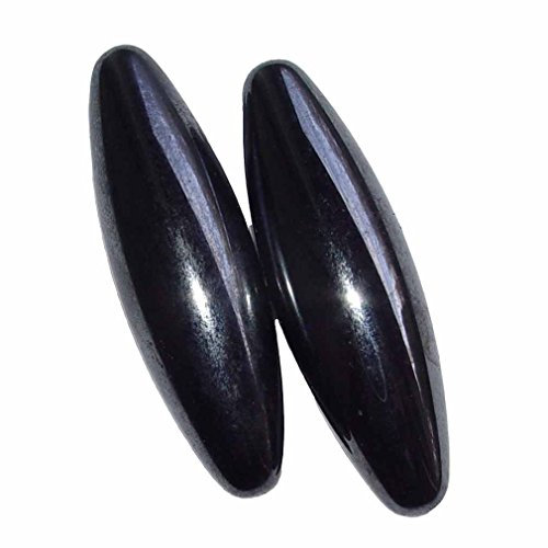 1 Paar Magnete in Oliven Form aus magnetisiertem Hämatit (Blutstein) auch singende Steine genannt Größe L: ca. 60 mm (4534)