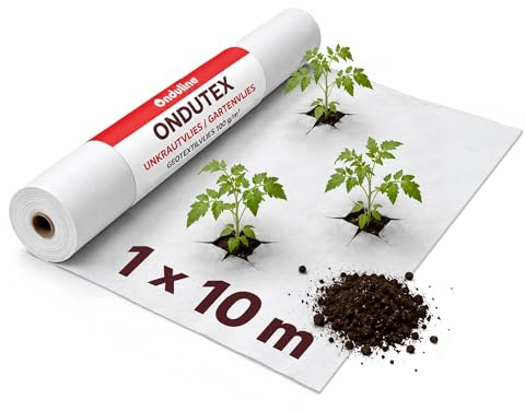 ONDULINE - ONDUTEX Unkrautvlies Gartenvlies 1x10m Rolle weiß - Geotextilvlies 100 g/m² für Wege, Terrassen & Sandkästen - Gegen Absacken des Untergrunds & als Unkrautschutz - Durchstoßfest bis 3700N