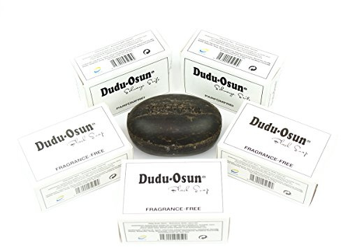 5er Pack Dudu Osun Parfümfreie Schwarze Seife aus Afrika - Original Black Soap Fragrance-free 5x150g