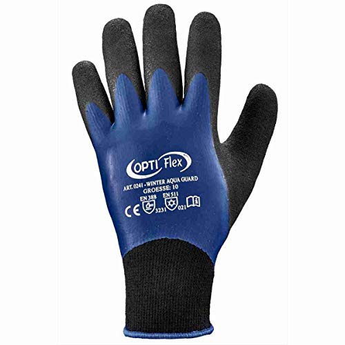 Optimale Winter Arbeitshandschuhe! Aqua Guard Opti Flex Handschuhe,doppelt beschichtet, Gefüttert (8)