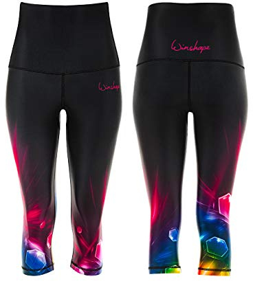 WINSHAPE Women's Damen Functional Power Shape 3/4-tights Leggings Anti-rutsch High Waist Hwl202, Cosmic, Slim Style Fitness Freizeit Sport Yoga Workout 3¾ Leggings