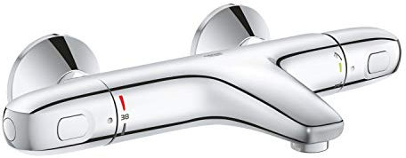 Grohe Thermostat-Wasserhahn für Bad und Dusche 1/2 Zoll, Serie Grohetherm 1000, 17,3 x 31,7 x 7 cm, Chrom (Referenz: 34155003)