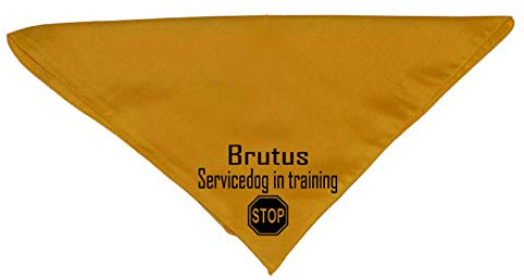 Hundehalstuch Servicedog in training mit Wunschname Stop