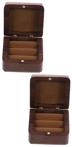 Cabilock 2 Stücke Box Bearer Box Hochzeit Schmuck Box Lagerung Fall Für Engagement Ringn