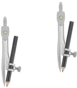 STOBOK 2st Bleistifthalter Kompass Zum Zeichnen Bleistifte Winkelmesser Kompass Bleistift Kompass Markierungskompass Kompasszeichnung Metall Suite Student Wagen