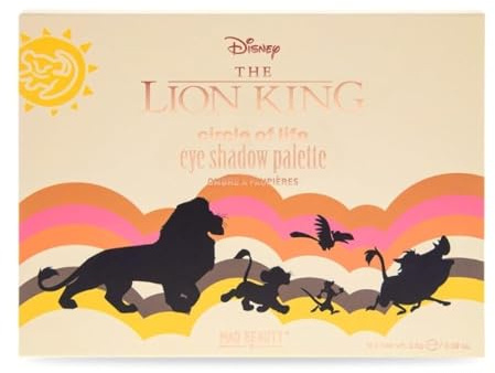 Mad Beauty. Lidschatten-Palette Der König der Löwen. Erstellen Sie von der Savanne inspirierte Looks mit dieser Palette lebendiger und intensiver Farbtöne, für fesselnde und kühne Augen.