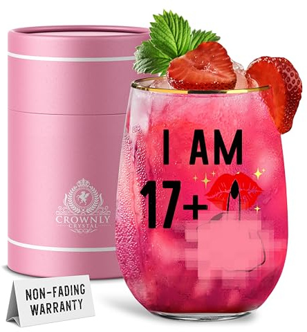 CROWNLY CRYSTAL® Regalos Para Chicas De 18 Años Copas De Vino Personalizadas Decoracion 18 Cumpleaños Regalos Personalizados Copas Gin Tonic Ideas Para Regalar A Mujer Regalos Originales
