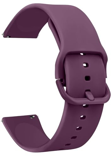 20mm 22mm Silicone Watch Strap for Women Men, Quick Release Replacement Strap with Stainless Steel Buckle Sport Watchbands Wrist Straps, smart watch wristband (20mm, Purple)