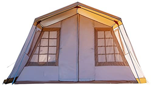 CRBUDY Campingzelt für 3–4 Personen, doppellagig, tragbares Familienzelt, wasserdicht, Winddicht, UV-beständig, zum Wandern, Angeln – Festival-Partyzelt, Tipi