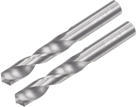 QUARKZMAN Massive Hartmetall-Bohrer, 6,8 mm C2/K20 Wolframkarbid Spiralbohrer mit geradem Schaft, Bohrwerkzeug für Edelstahl, Aluminium, Eisen, Metall, Kunststoff, 2 Stück