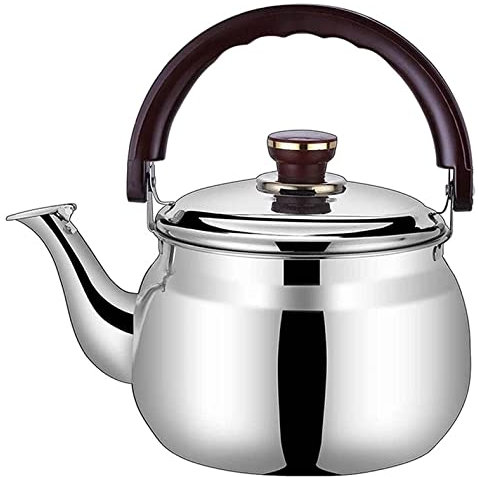OUYUE Wasserkessel Pfeifkessel Pfeifkessel Aus Edelstahl 304 Für Herd, Teekessel, Wasserkocher Für Herd, Gasherd, Keramikherd Flötenkessel Teekessel(7.2L)
