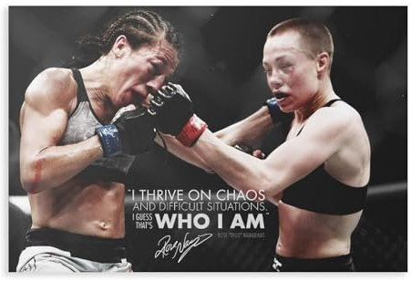 zxjwcm Poster auf Leinwand, Motiv: Rose Namajunas, Schlafzimmer, Dekoration, Landschaft, Büro, Raumdekoration, Geschenk, ungerahmt: 60 x 90 cm